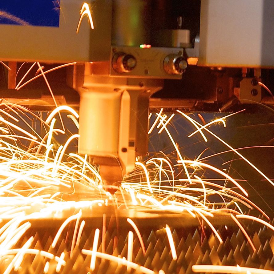 Detalj laserskog rezanja metala